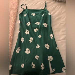 Princess Polly Green Satin Dress